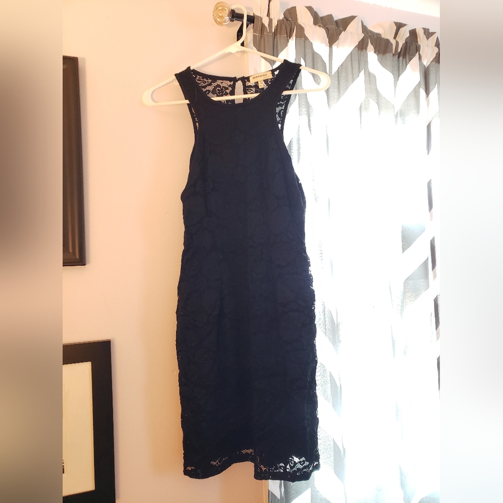 Black lace Monteau dress, size L